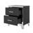 Sleek Mirrored Nightstand with 2 Drawers & Metal Handle-1024215527