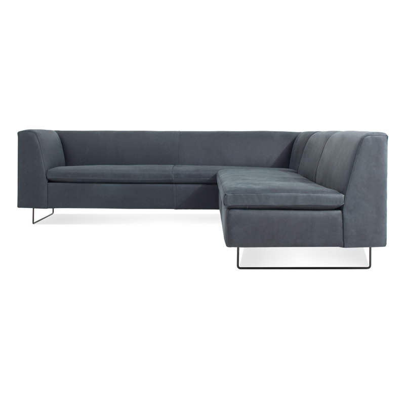 Bonnie And Clyde Sectional, Ink Genuine Leather