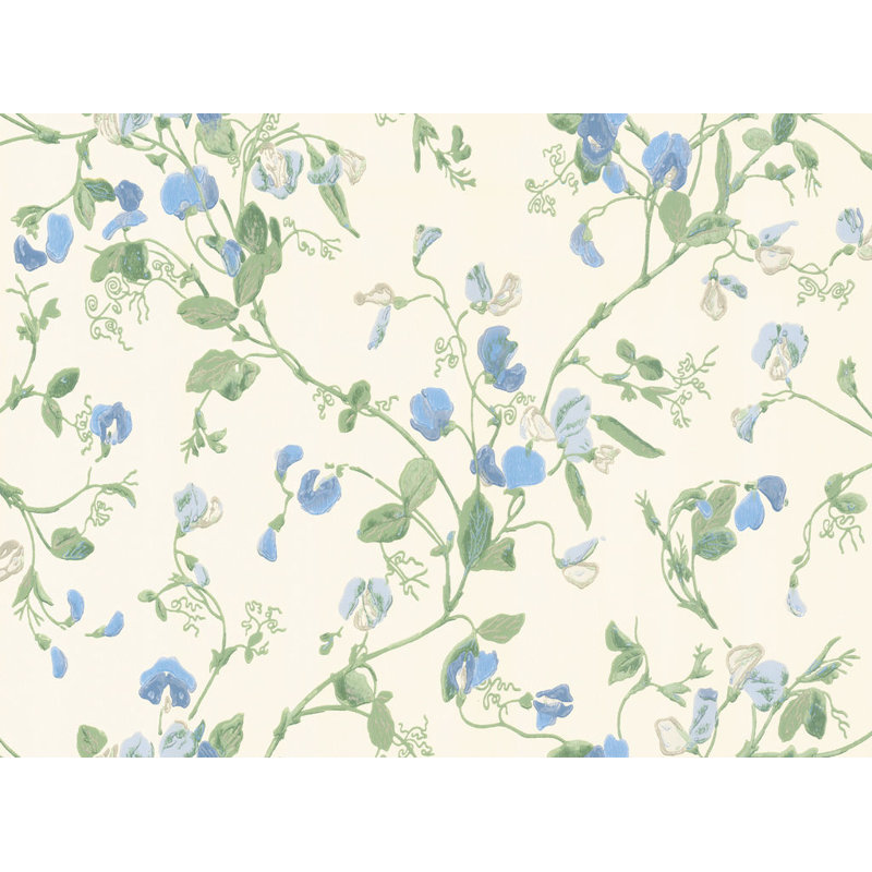 Anthology Sweet Pea Floral Wallpaper Roll, Blue