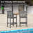 Tall HDPE Adirondack Bar Stools Connecting Tray Set-123244079