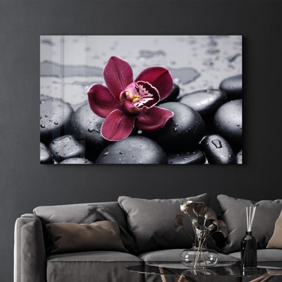 Élégante peinture murale en verre trempé de 13,8 po x 21,7 po | 100% verre trempé, épaisseur: 0,16 pouce | Imprimé UV pour des couleurs éclatantes | Parfait pour la décoration intérieure, le salon et les espaces de bureau