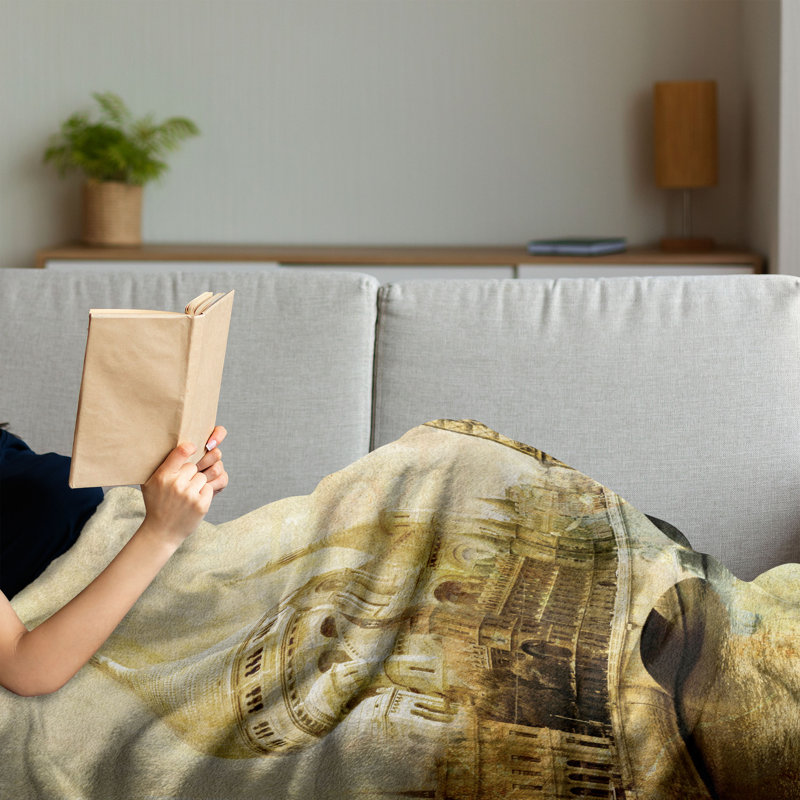 Hand Woven Throw Blanket, 50" x 70"