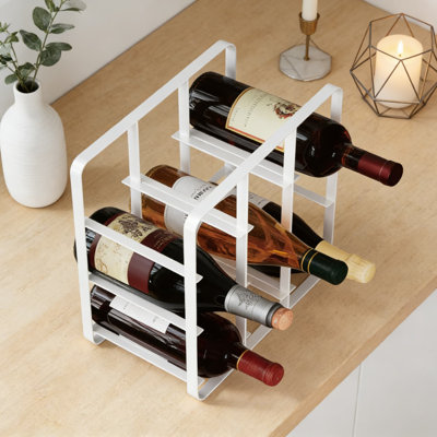 9-Bottle Wine Rack, Countertop Metal Wine Holder Stand For Kitchen, Bar Or Pantry Storage, No Assembly Required, Durable & Space-Saving Design