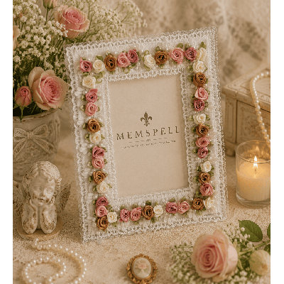 Romance Picture Frame Celeste White