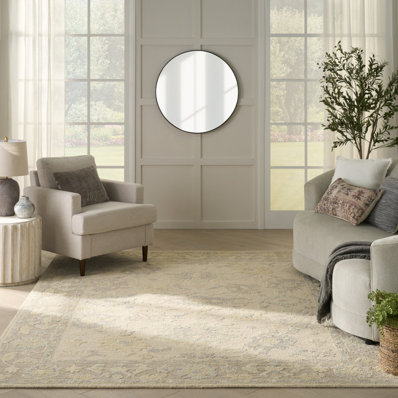 Tapis d'intérieur taupe Franck Ivory, Rectangle 8 pi 6 po x 11 pi 6 po