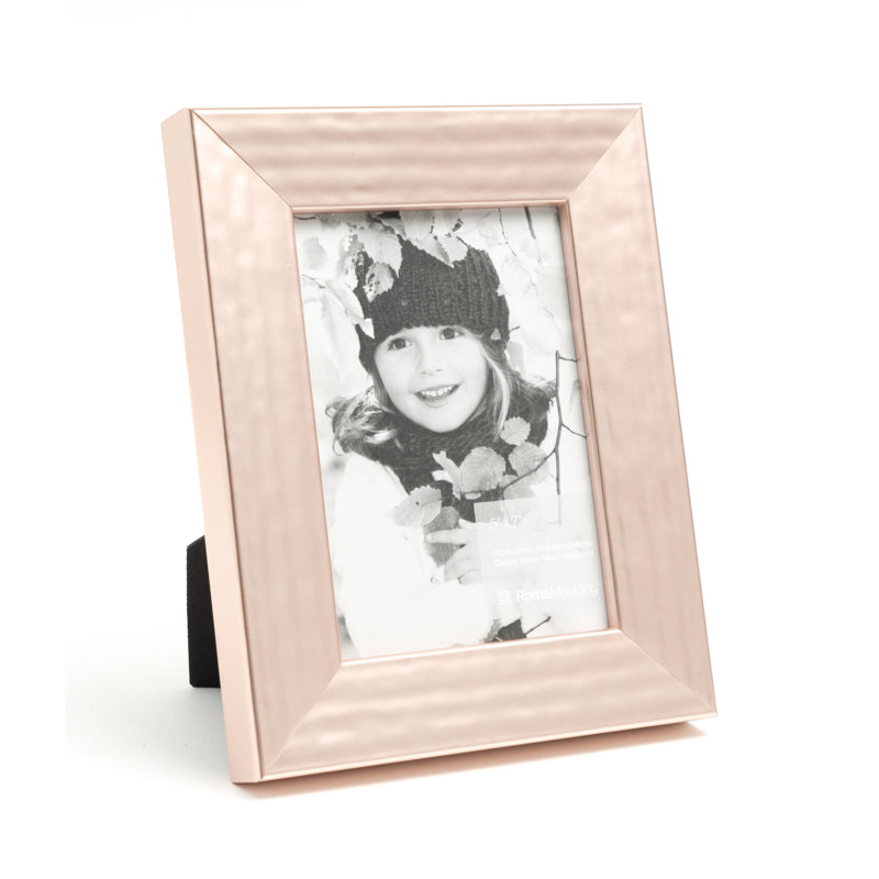 Solid Wood Single Picture Frame, Rose Gold, 5" x 7"