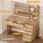 Fluted Makeup Vanity Desk With Large Mirror And Lights, Makeup Vanity With 7 Drawers & Glass Cabinet, Vanity Table With Charging Station,Storage Shelves, 47.4" Modern Dressing Table For Bedroom-953056998