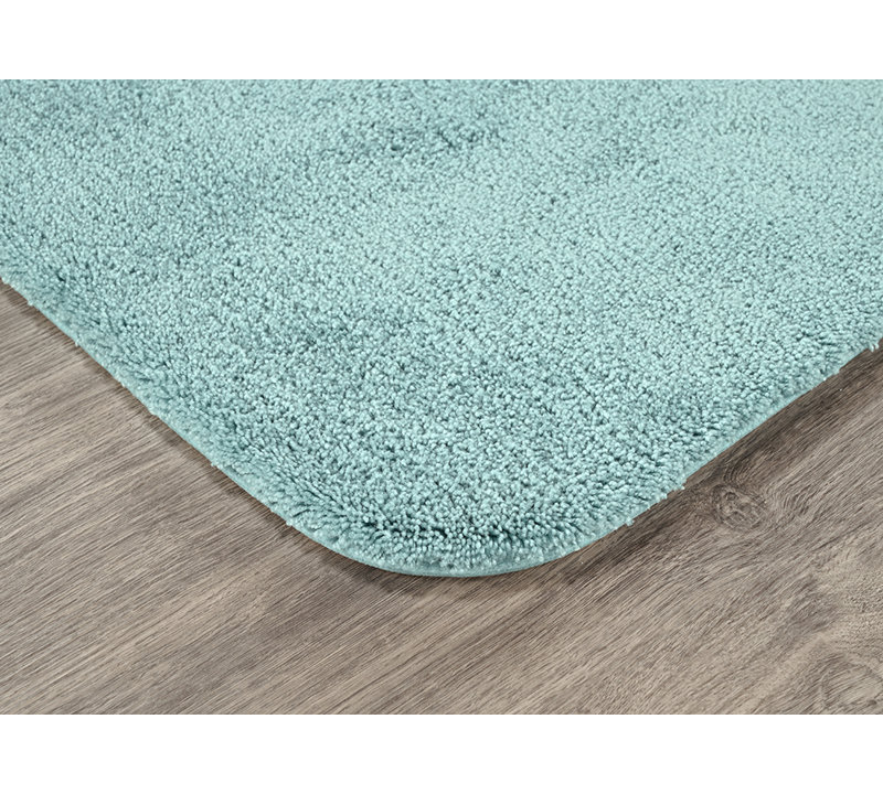 Billy-Dean Nylon 2 Piece Bath Rug Set with Non-Slip Backing, Sea Foam