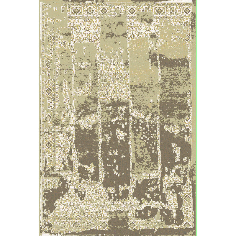 Tapis beige clair/beige foncé Cardoso, 6 pi 6 po x 9 pi 5 po