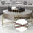 Light Brown & Champagne Finish Coffee Table