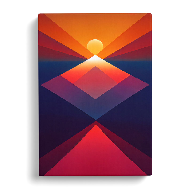 Elegant Abstract Sunset - Wrapped Canvas, 50cm H x 35cm W x 3cm D