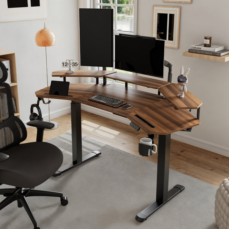 Bureau debout à oreilles 63 "Modern, Brun