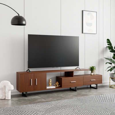 Thiels TV Stand for TVs up to 60" – Modern Living Room Entertainment Center with Storage, Shelves & Cable Management
