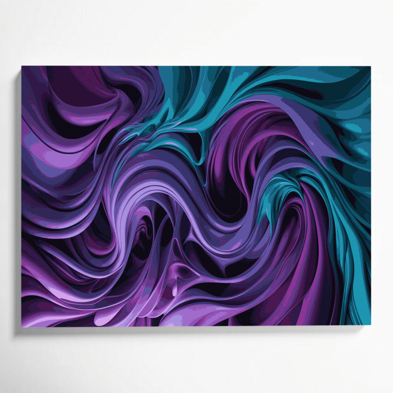 Art mural sur toile Biomorphic Abstraction 98, H 11 po x l 14 po