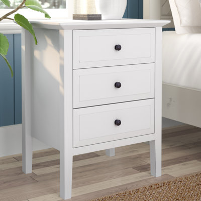 Xanthe 55.88cm W Solid Wood Bedside Table