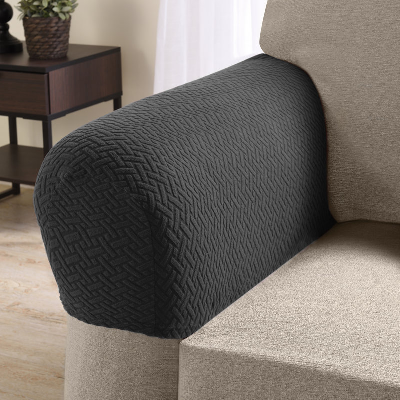 Housse pour coussin en T avec accoudoirs, Polyester gris anthracite