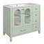 Meuble-lavabo avec double comptoir, rangement pour la salle de bain avec huit tiroirs et quatre portes à fermeture en douceur, meuble-lavabo pour l'organisation