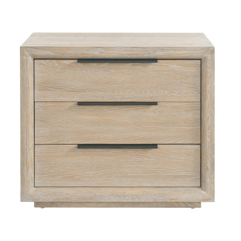 Modern 3 - Drawer Nightstand, Gray