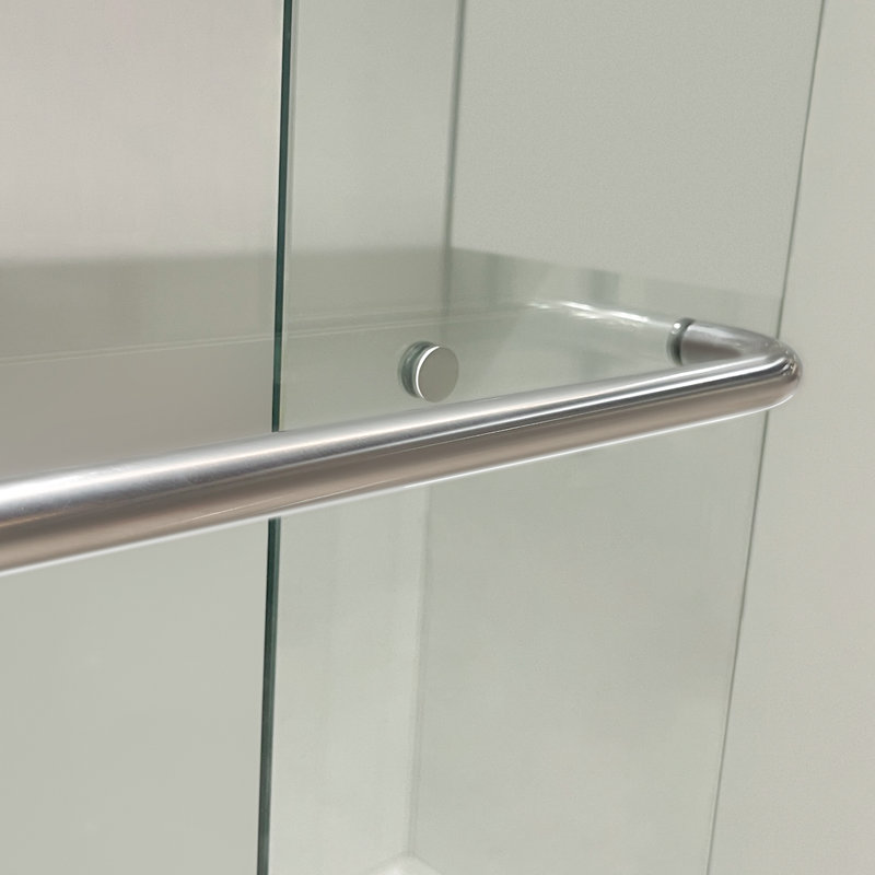 60'' - W x 70'' H Bypass Door Shower Door with Clear Glass And Handle, Chrome