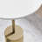 Julianna Midcentury Modern Accent Table with Gold Metal Base and Genuine Marble Tabletop