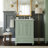 24" Freestanding Bathroom Vanity With Ceramic Sink, French Vintage Vanity With Drawer Dividers And Door-Mounted Organizers-78007512