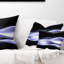 Fractal Lines mauve en noir - coussin imprimé abstrait