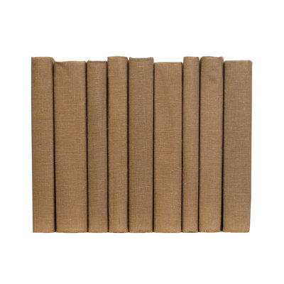 Decorative Books - Havana Linen Wrapped Book Bundle - 1 Foot of Brown Books