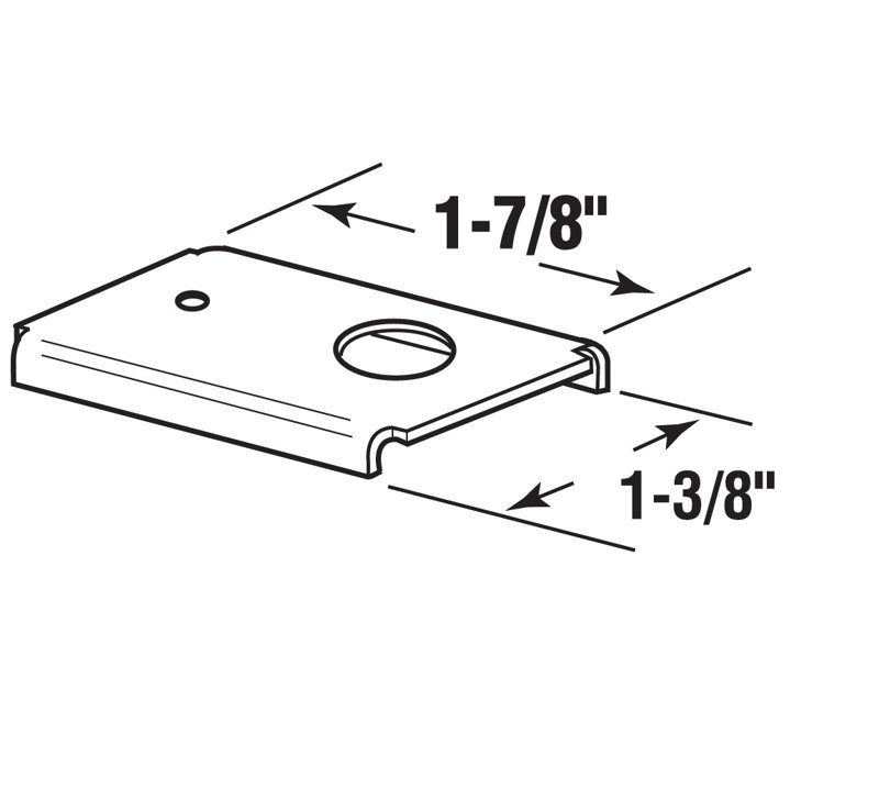 Support de réparation de porte pliante en deux, pour montage en haut ou en bas, pour portes en bois (paquet de 2)