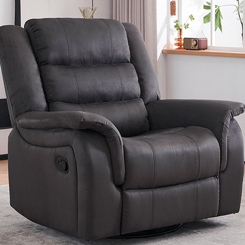 Chaise de loisirs multifonctionnelle en bois massif, Gris foncé