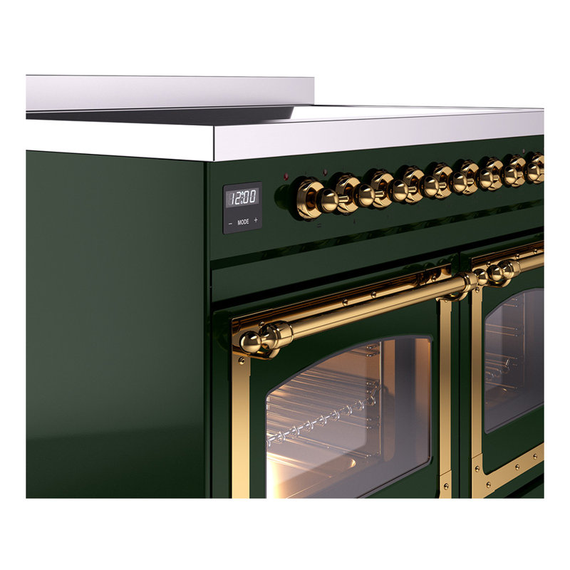 ILVE Nostalgie II Noblesse 40 po à induction, Vert émeraude / laiton