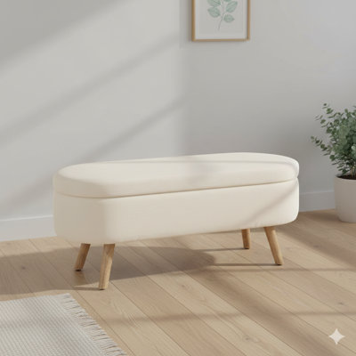 Banc de rangement avec repose-pieds ovale Luxury