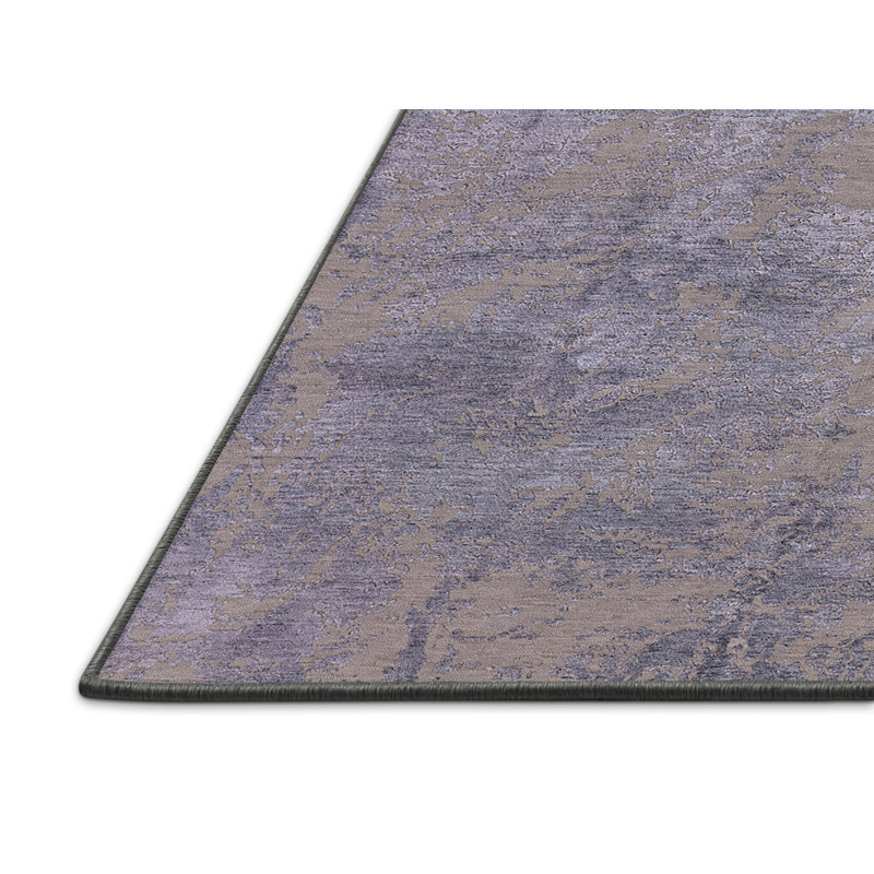 Tapis mauve à motif abstrait Boothville, Rectangle 2 pi x 4 pi