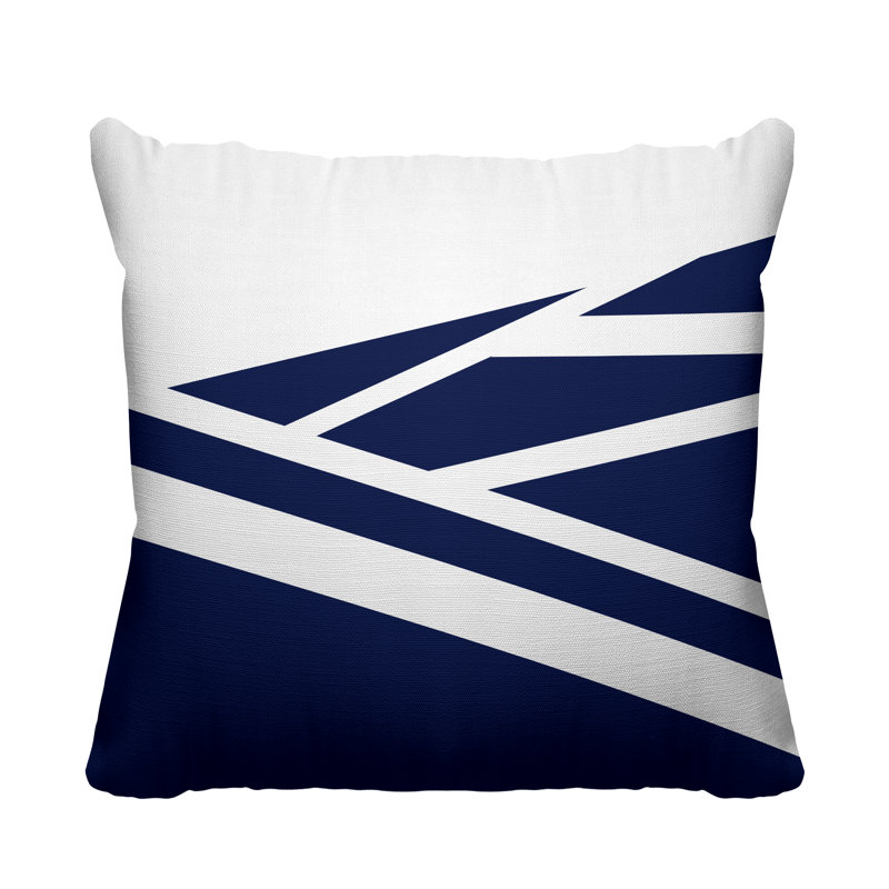 Coussin décoratif intérieur / extérieur Rutherford, L 17 po x H 17 po, Bleu marine