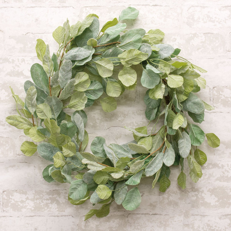 Faux Lambs Ear 24'' Wreath