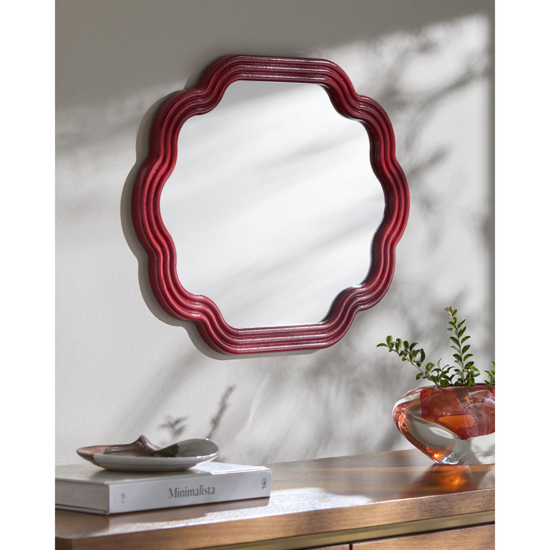 Aysun Mirror, Red, 20" x 16"