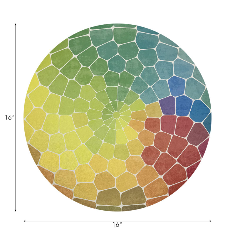 Mosaic Pebble 16" Vinyl Placemat, Yellow