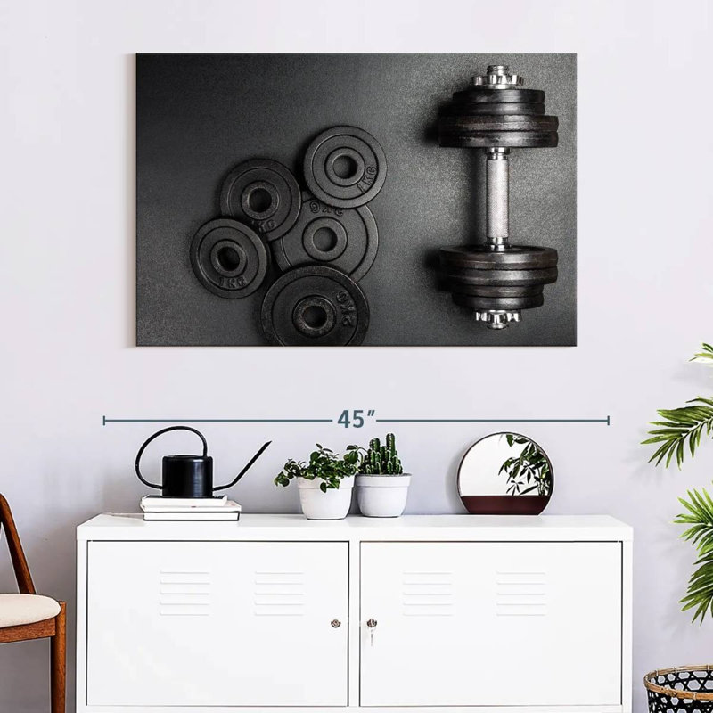 Sireci Weights On Gym Floor, 26" H x 39" W