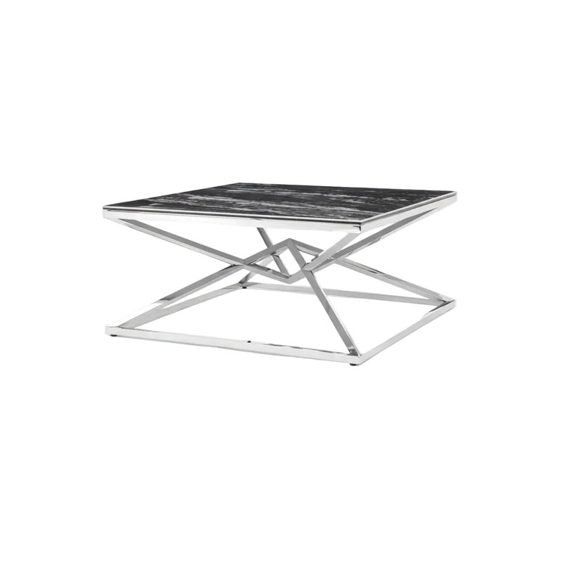 Table basse Mattia, Ceramic Black Top