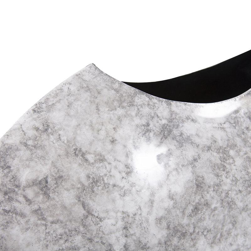 Ergin Handmade Aluminum Table Vase, Gray, 18" H x 19" W x 6" D