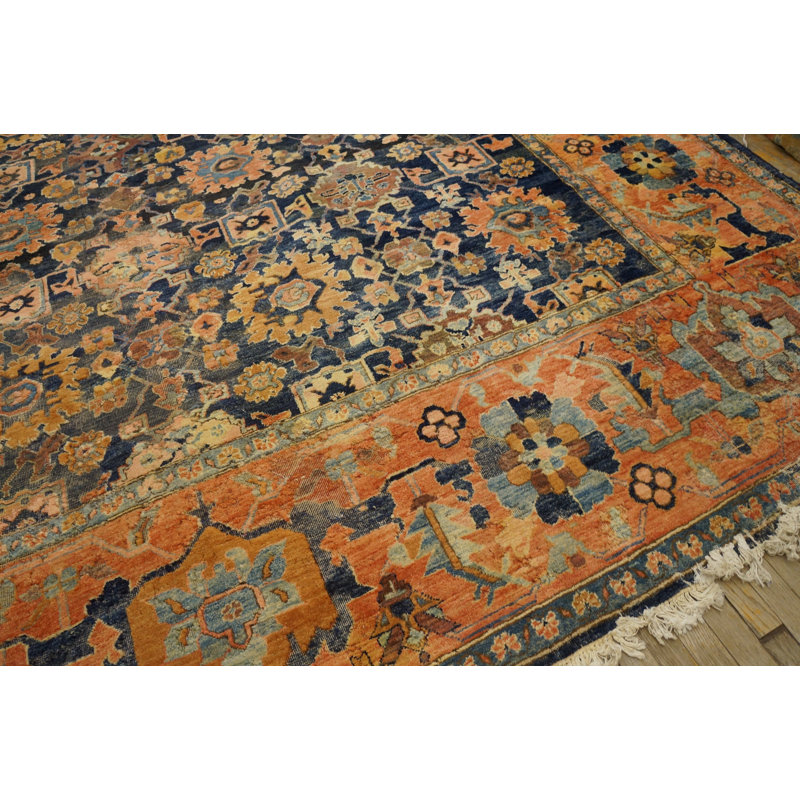 Tapis turc rétro vintage à motif géométrique