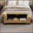 64.5" Nails Tufted Velvet Upholstery Bed Bench with Storage-1127585405