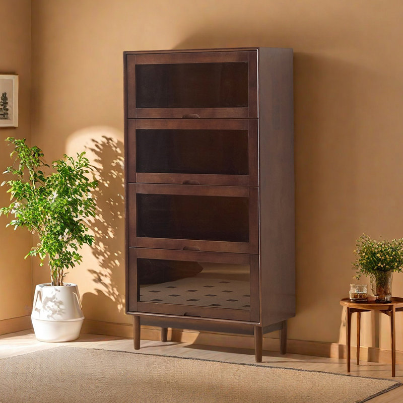 Lyncolle, (4 tablettes) H 59,84 po x l 31,5 po x P 13,78 po, Marron foncé