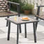 Ensemble bistro 3 pièces pour patio, ensemble bistro pour l'extérieur, chaises en osier de rotin avec table d'appoint