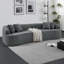 Canapé modulaire modulaire avec 4 coussins et design incurvé-1560083974