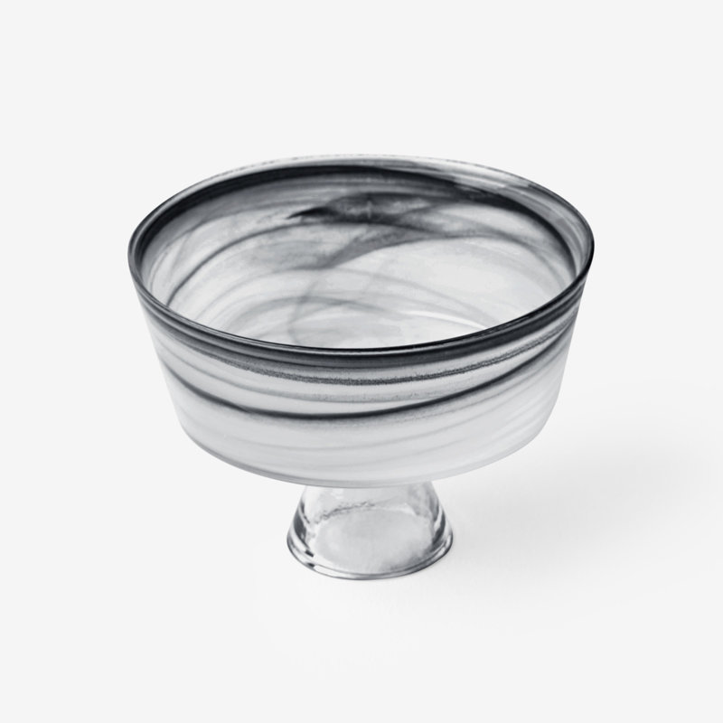 Metro Lane Glass Fruit Bowl, Black