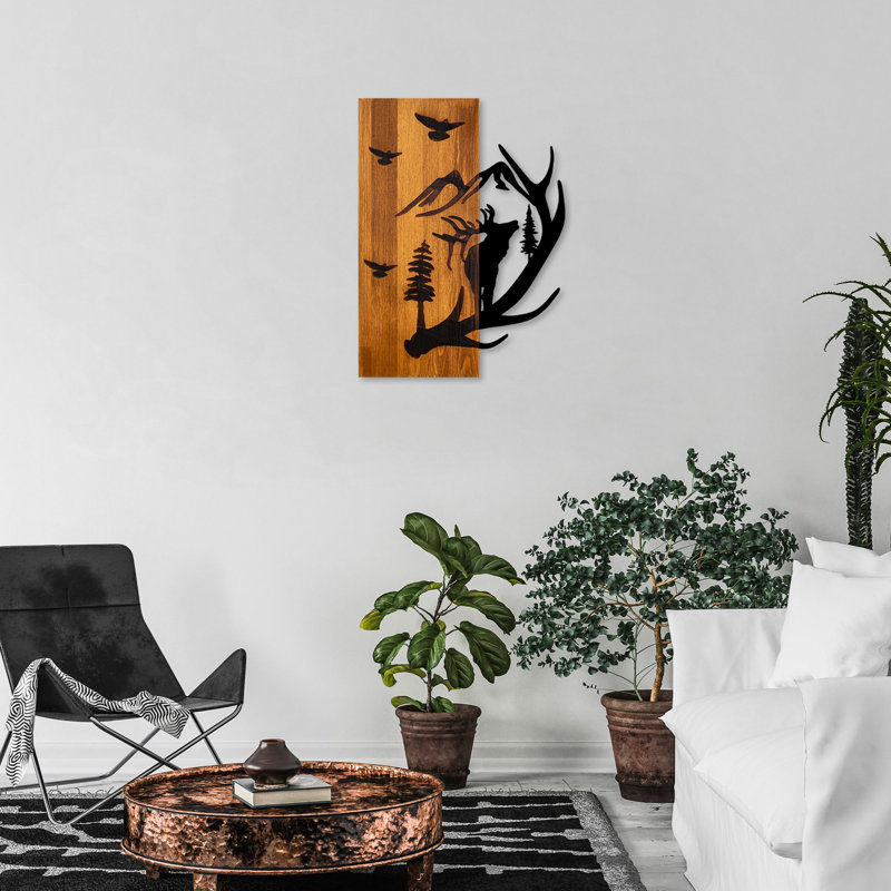 Accessoire mural décoratif en bois