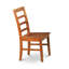 Chaises de salle à manger parfaites en bois massif à dossier échelle, ensemble de 2, Cappuccino-134024011-134024014