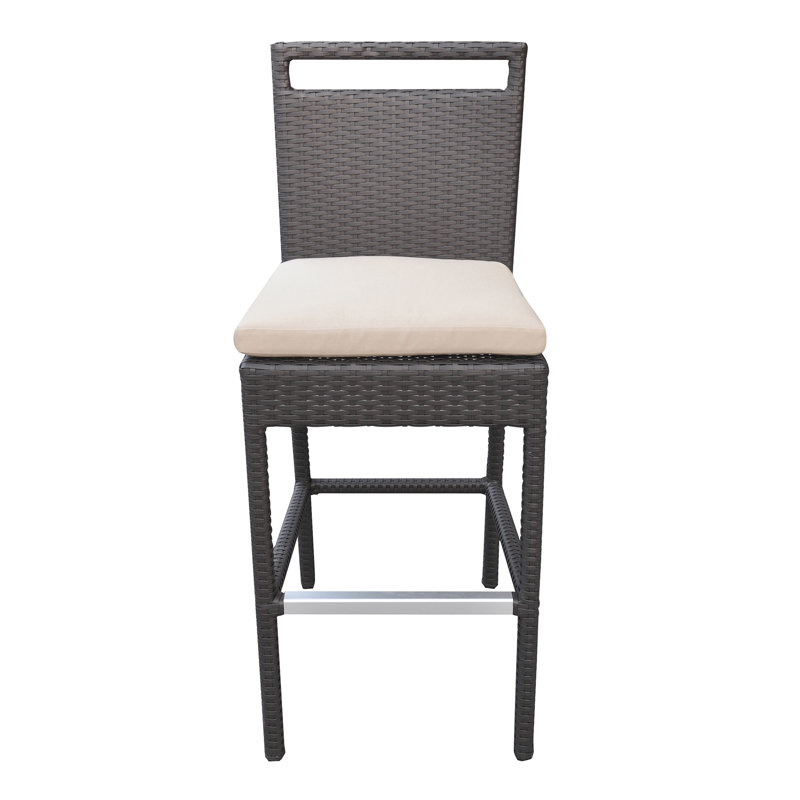 Whittingham Wicker Outdoor Stool with Cushion