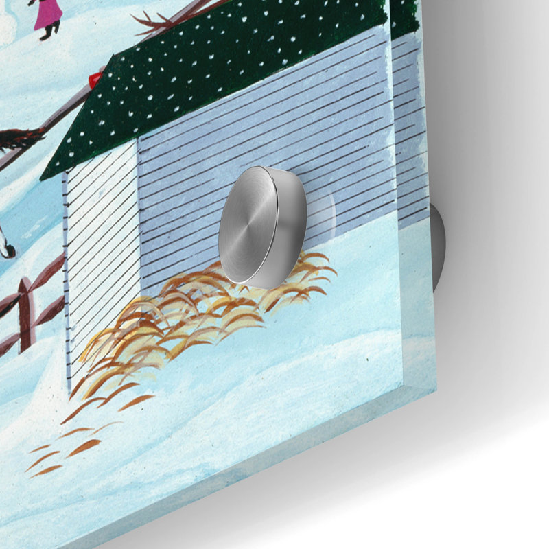 Lark Manor ™ «The Colts First Winter» par Susan Henke, art mural en verre acrylique, H 12 po x l 36 po