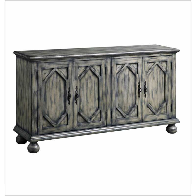 Pavan Rustic Gray Finish Console Cabinet